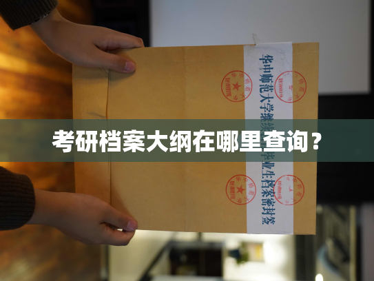 考研档案大纲在哪里查询？