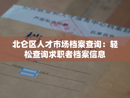 北仑区人才市场档案查询：轻松查询求职者档案信息