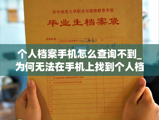 个人档案手机怎么查询不到_为何无法在手机上找到个人档案？