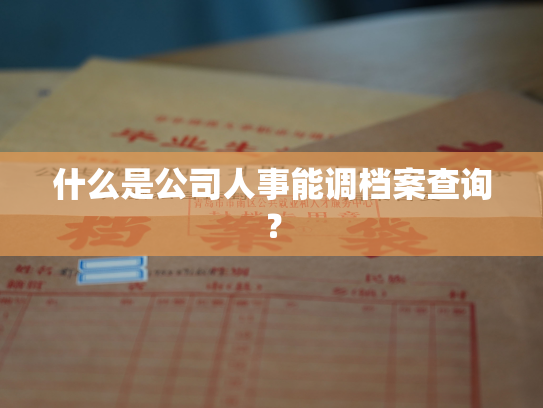 什么是公司人事能调档案查询？