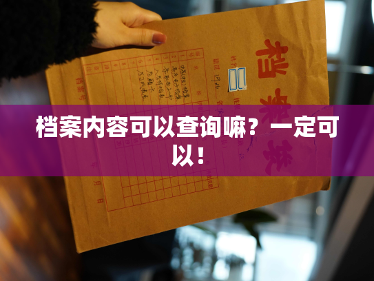 档案内容可以查询嘛？一定可以！