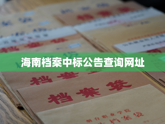 海南档案中标公告查询网址