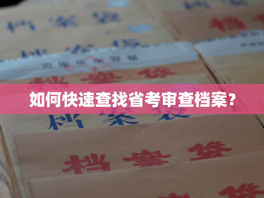 如何快速查找省考审查档案？