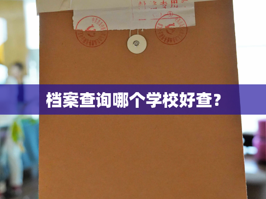 档案查询哪个学校好查？