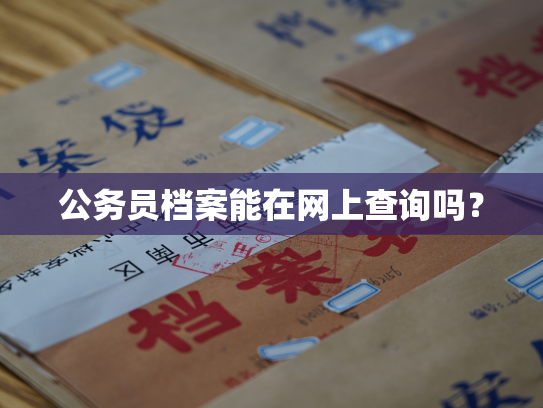 公务员档案能在网上查询吗？