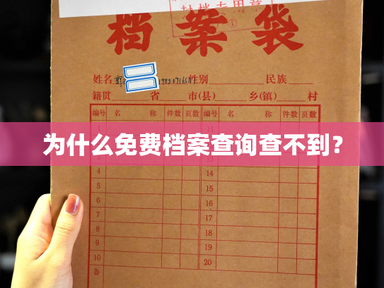 为什么免费档案查询查不到？
