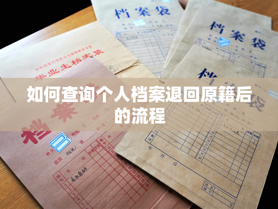 如何查询个人档案退回原籍后的流程