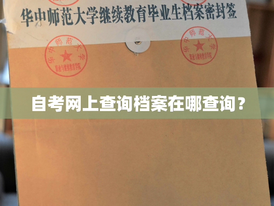 自考网上查询档案在哪查询？