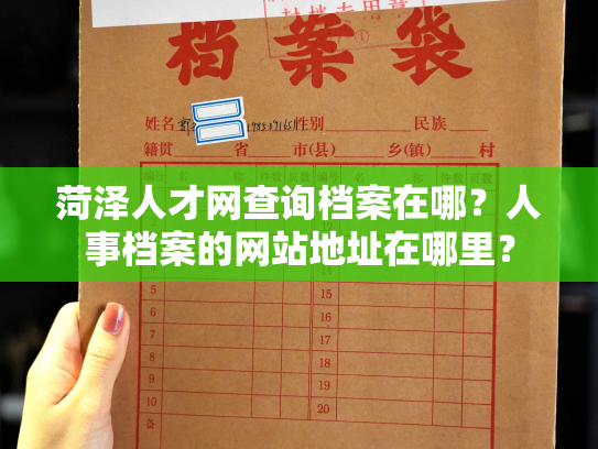 菏泽人才网查询档案在哪？人事档案的网站地址在哪里？