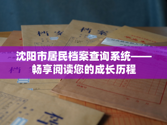 沈阳市居民档案查询系统——畅享阅读您的成长历程