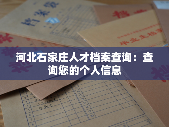 河北石家庄人才档案查询：查询您的个人信息