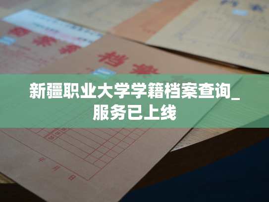 新疆职业大学学籍档案查询_服务已上线