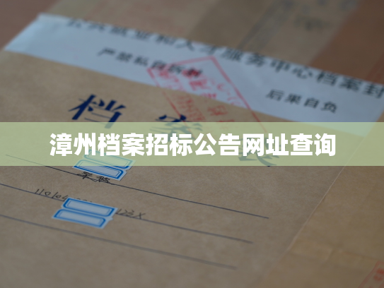 漳州档案招标公告网址查询