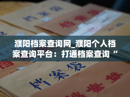 濮阳档案查询网_濮阳个人档案查询平台：打通档案查询“最后一公里”