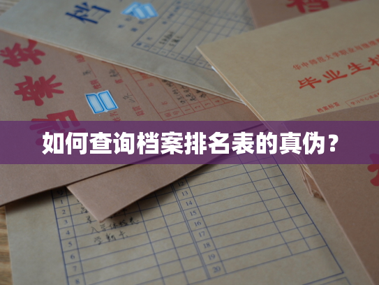 如何查询档案排名表的真伪？