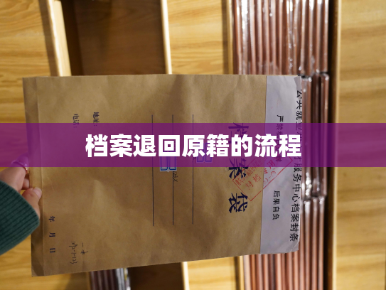 档案退回原籍的流程