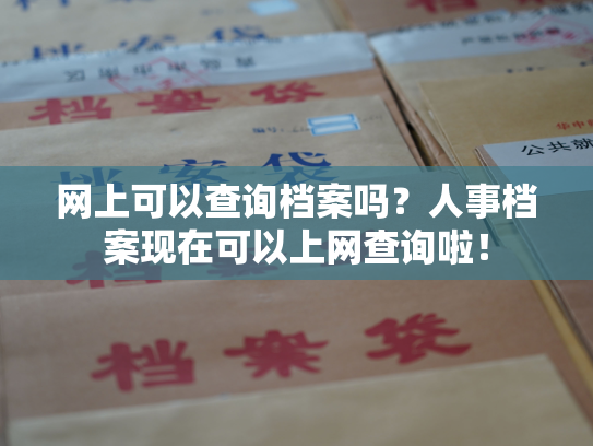 网上可以查询档案吗？人事档案现在可以上网查询啦！