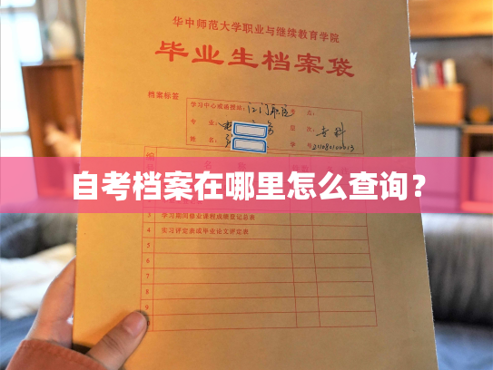 自考档案在哪里怎么查询？