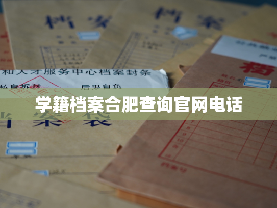 学籍档案合肥查询官网电话
