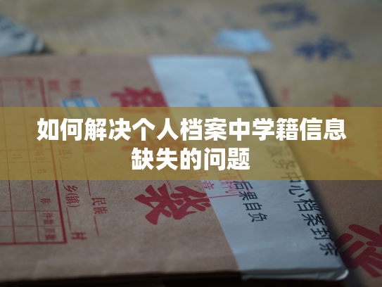 如何解决个人档案中学籍信息缺失的问题