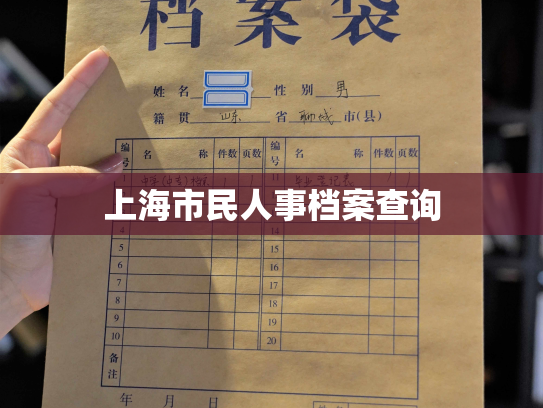 上海市民人事档案查询