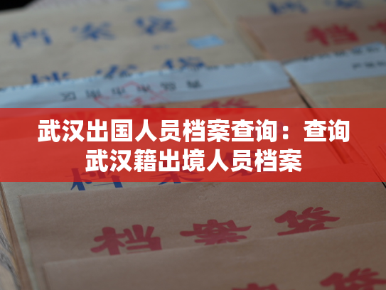 武汉出国人员档案查询：查询武汉籍出境人员档案