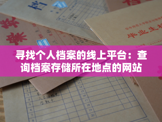 寻找个人档案的线上平台：查询档案存储所在地点的网站