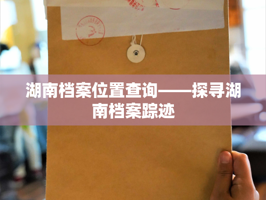 湖南档案位置查询——探寻湖南档案踪迹