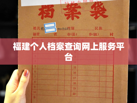 福建个人档案查询网上服务平台