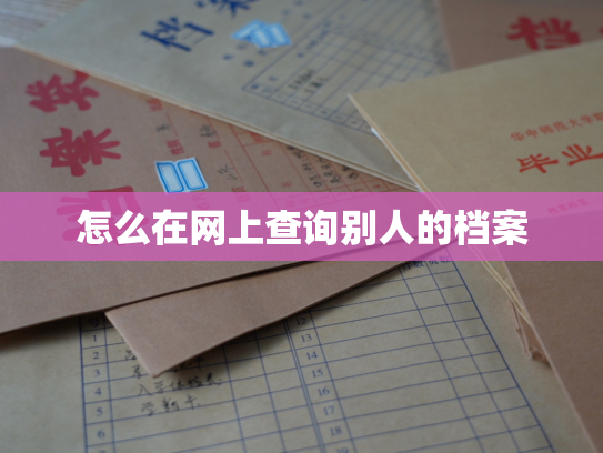 怎么在网上查询别人的档案