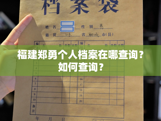 福建郑勇个人档案在哪查询？如何查询？