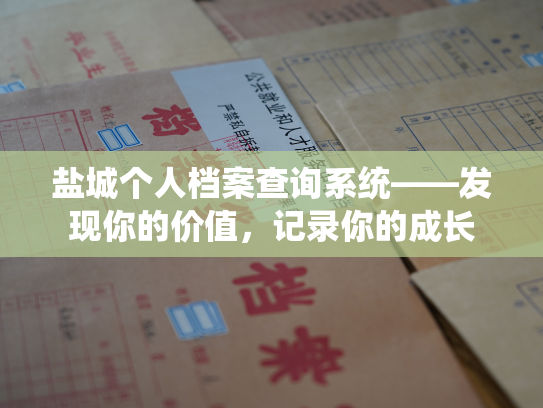 盐城个人档案查询系统——发现你的价值，记录你的成长