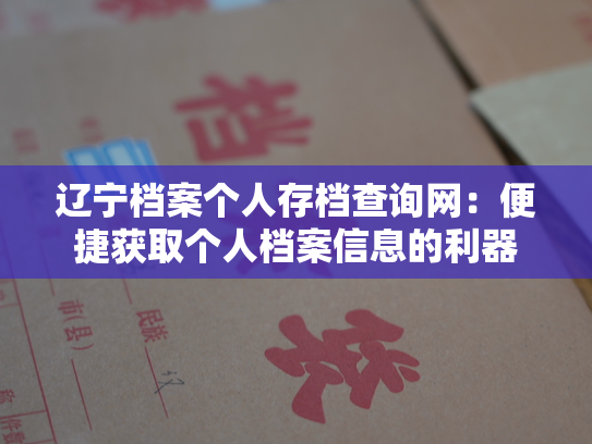 辽宁档案个人存档查询网：便捷获取个人档案信息的利器