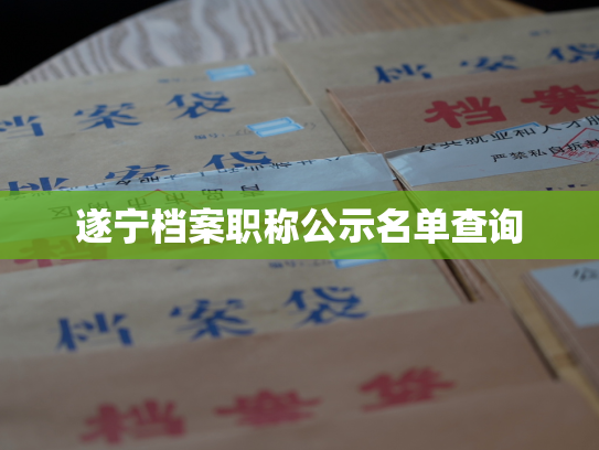 遂宁档案职称公示名单查询