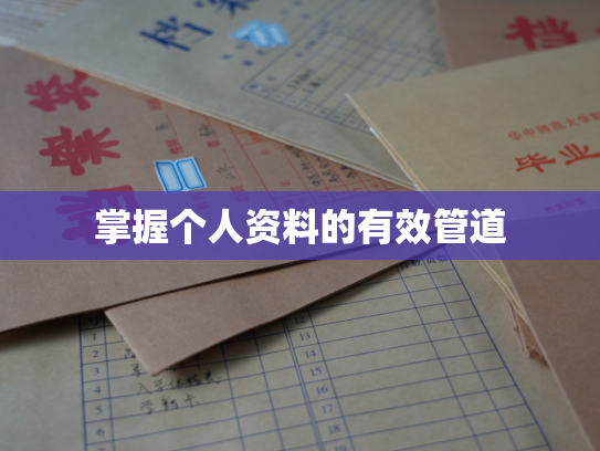 掌握个人资料的有效管道