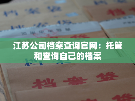 江苏公司档案查询官网：托管和查询自己的档案