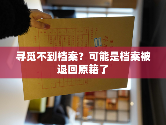 寻觅不到档案？可能是档案被退回原籍了