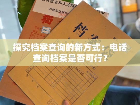 探究档案查询的新方式：电话查询档案是否可行？