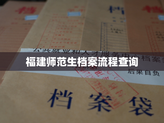福建师范生档案流程查询