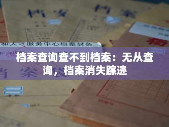 档案查询查不到档案：无从查询，档案消失踪迹