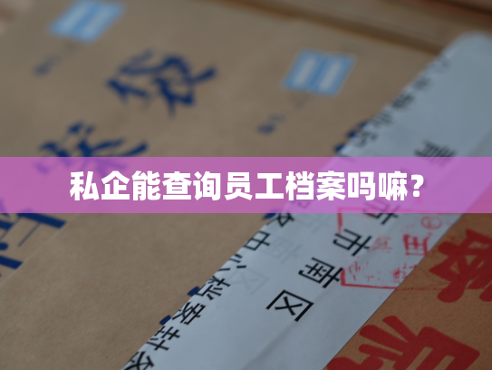 私企能查询员工档案吗嘛？
