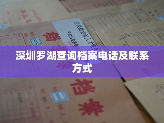 深圳罗湖查询档案电话及联系方式