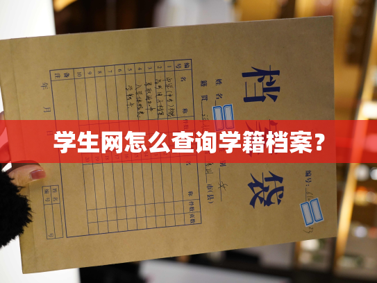 学生网怎么查询学籍档案？