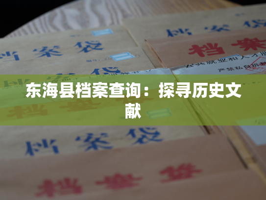 东海县档案查询：探寻历史文献