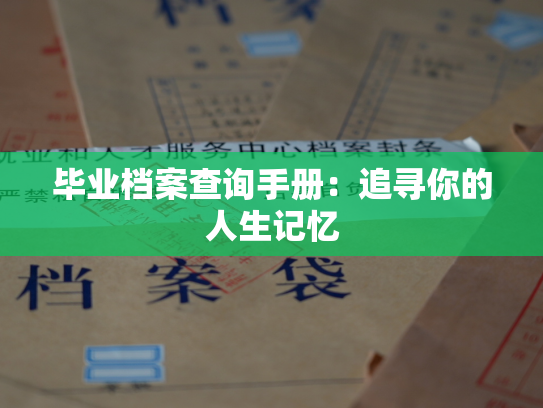 毕业档案查询手册：追寻你的人生记忆