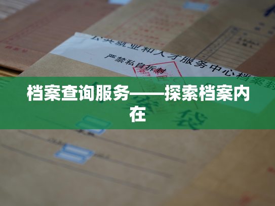档案查询服务——探索档案内在