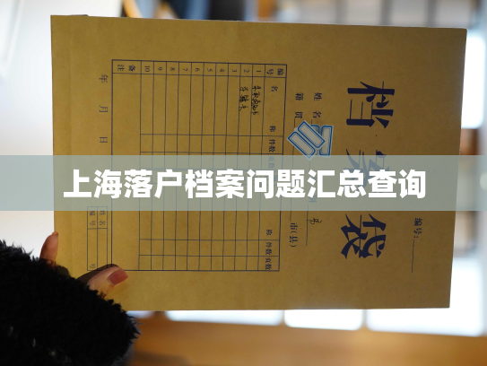 上海落户档案问题汇总查询