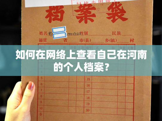 如何在网络上查看自己在河南的个人档案？