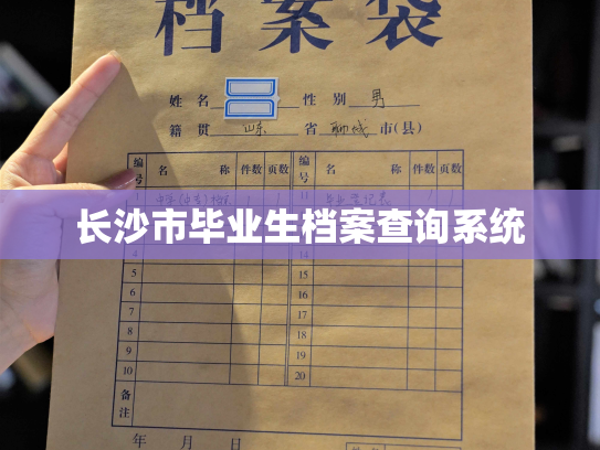 长沙市毕业生档案查询系统