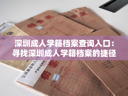 深圳成人学籍档案查询入口：寻找深圳成人学籍档案的捷径